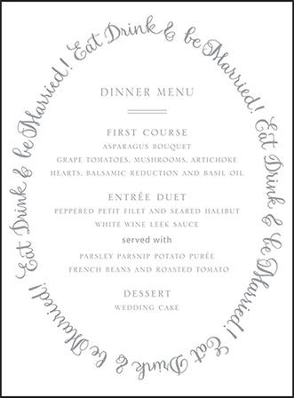 Credence Letterpress Menu Design Medium