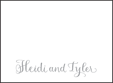 Credence Letterpress Placecard Flat Design Medium