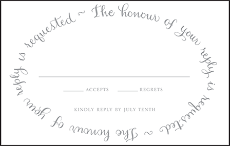 Credence Letterpress Reply Postcard Front Design Medium