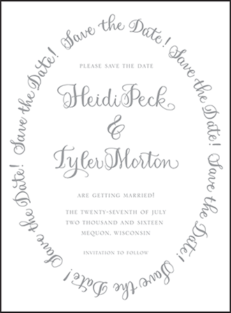 Credence Letterpress Save The Date Design Medium