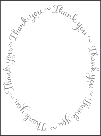 Credence Letterpress Thank You Card Flat Design Medium