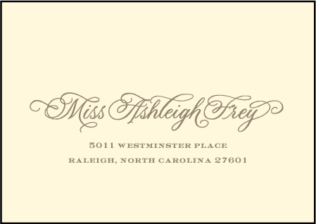 Damask Letterpress Reply Envelope Design Medium