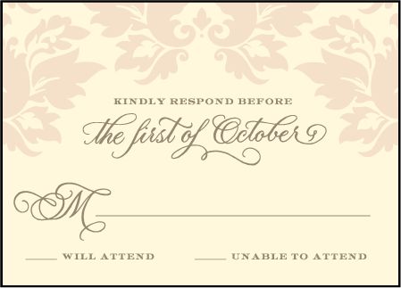 Damask Letterpress Reply Design Medium