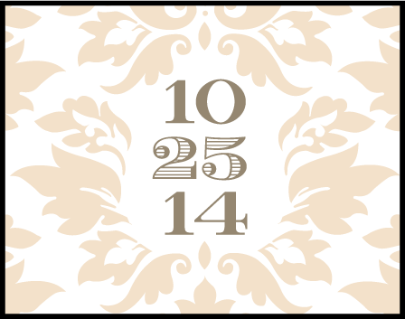 Damask Letterpress Stamp Design Medium