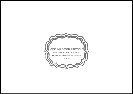 Darla Letterpress Reply Envelope Design Medium