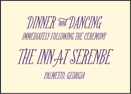 Darling Millie Letterpress Reception Design Medium