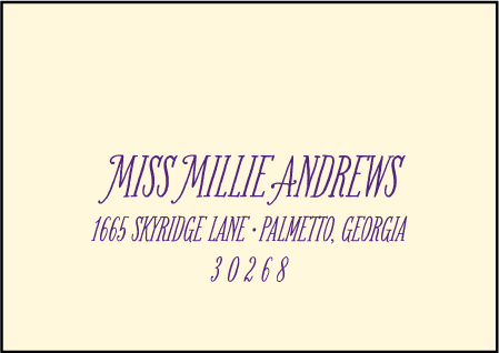 Darling Millie Letterpress Reply Envelope Design Medium