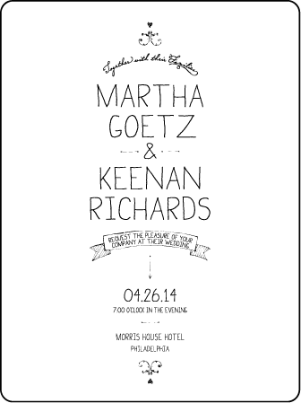 Dash Letterpress Invitation Design Medium