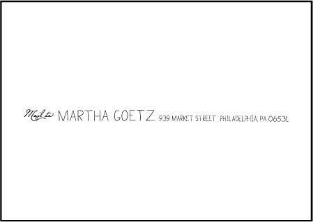 Dash Letterpress Reply Envelope Design Medium
