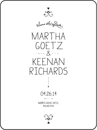 Dash Letterpress Save The Date Design Medium