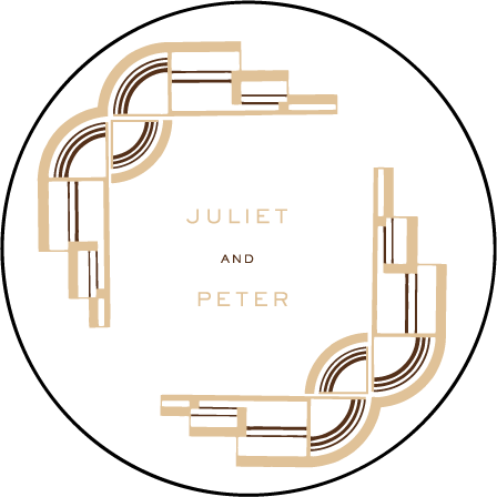 Deco Letterpress Coaster Design Medium