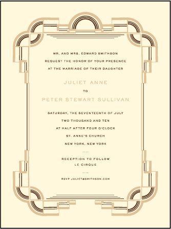 Deco Letterpress Invitation Design Medium