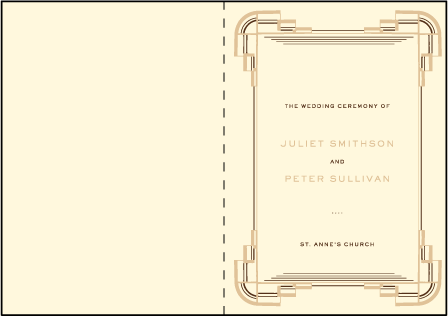 Deco Letterpress Program Design Medium