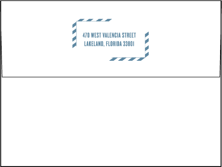 Destination Post Letterpress Envelope Design Medium