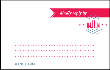 Destination Post Letterpress Reply Postcard Front Design Medium