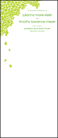 Dewdrop Letterpress Program Tea Design Medium