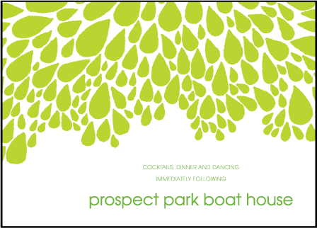 Dewdrop Letterpress Reception Design Medium