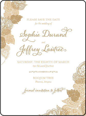 Divya Formal Letterpress Save The Date Design Medium