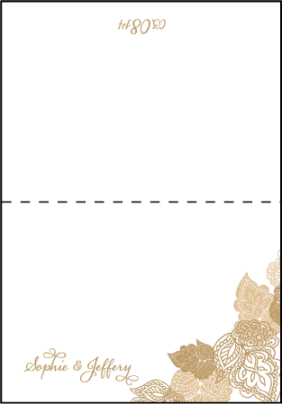 Divya Formal Letterpress Thank You Card Fold Design Medium
