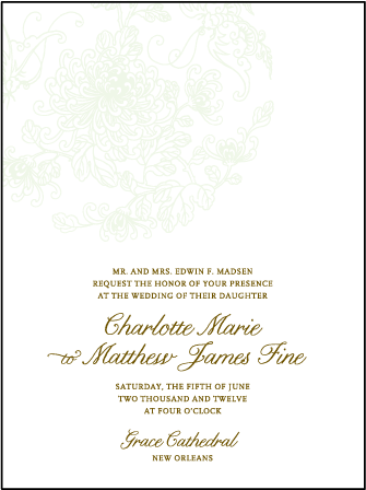 Dolce Letterpress Invitation Design Medium