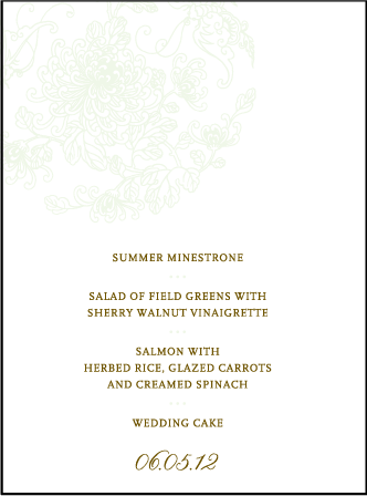 Dolce Letterpress Menu Design Medium
