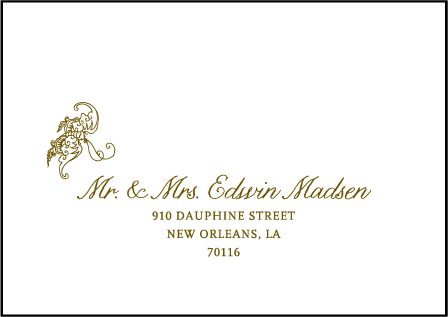 Dolce Letterpress Reply Envelope Design Medium