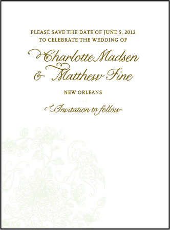Dolce Letterpress Save The Date Design Medium