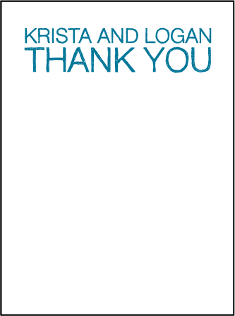Drawing Room Letterpress Thank You Card Flat Design Medium