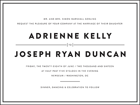 Duncan Letterpress Invitation Design Medium