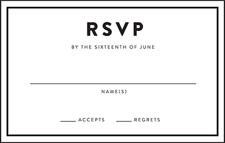 Duncan Letterpress Reply Postcard Front Design Medium