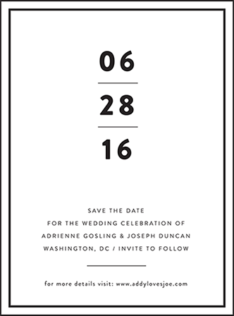 Duncan Letterpress Save The Date Design Medium