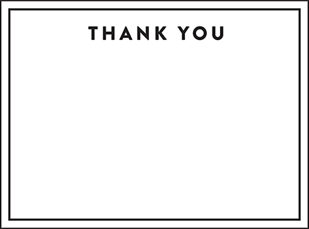 Duncan Letterpress Thank You Card Flat Design Medium