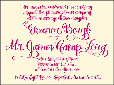 Eleanor Letterpress Invitation Design Medium