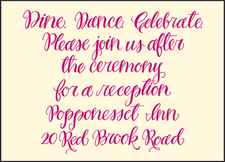 Eleanor Letterpress Reception Design Medium
