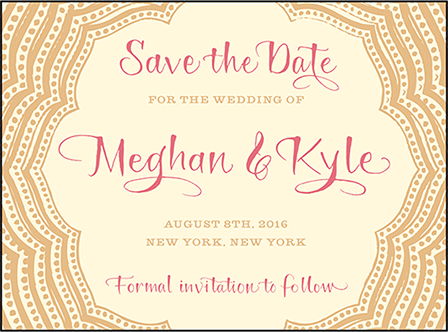 Elegant Monogram Letterpress Save The Date Design Medium