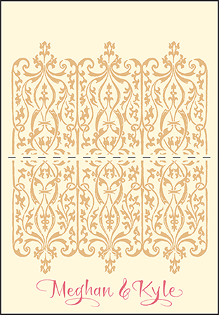 Elegant Monogram Letterpress Thank You Card Fold Design Medium