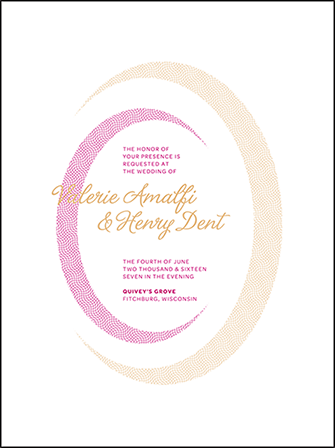 Ellisse Letterpress Invitation Design Medium
