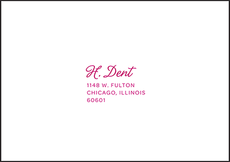 Ellisse Letterpress Reply Envelope Design Medium