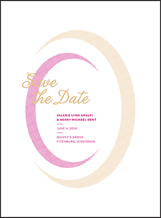 Ellisse Letterpress Save The Date Design Medium