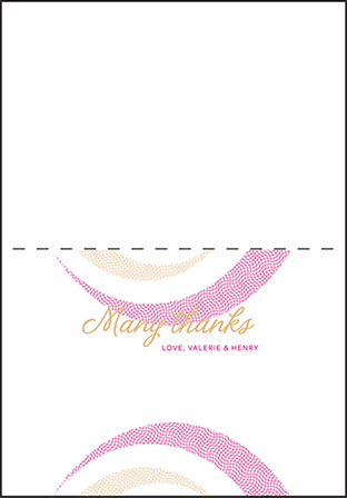 Ellisse Letterpress Thank You Card Fold Design Medium