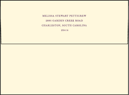 English Waltz Letterpress Envelope Design Medium
