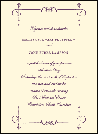 English Waltz Letterpress Invitation Design Medium