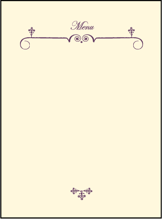 English Waltz Letterpress Menu Design Medium