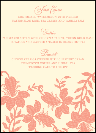 Enya Letterpress Menu Design Medium