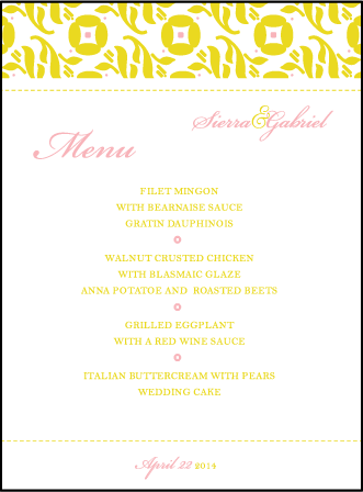 Erra Letterpress Menu Design Medium