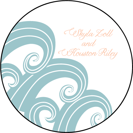 Erte Beach Letterpress Coaster Design Medium