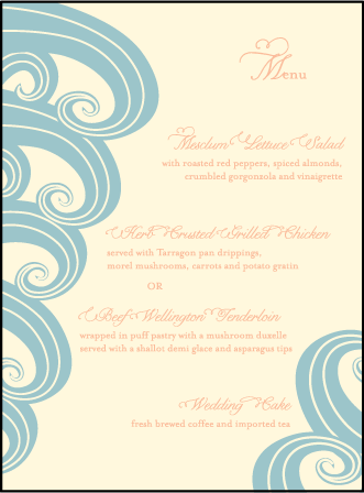 Erte Beach Letterpress Menu Design Medium
