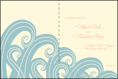 Erte Beach Letterpress Program Design Medium