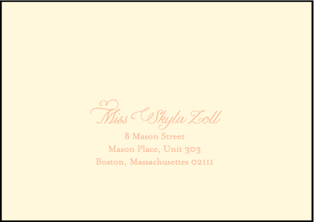 Erte Beach Letterpress Reply Envelope Design Medium