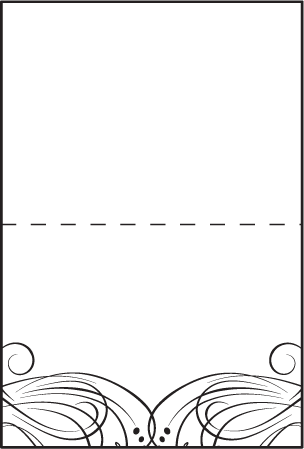 Evelyn Letterpress Placecard Fold Design Medium